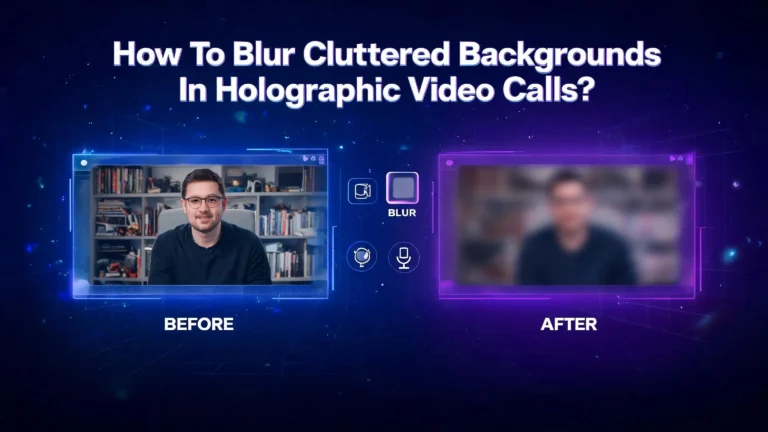 How To Blur Cluttered Backgrounds In Holographic Video Calls?