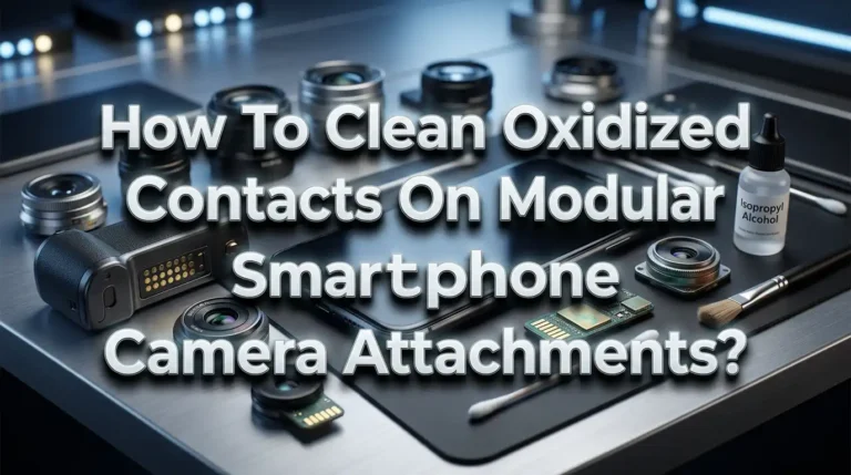 How To Clean Oxidized Contacts On Modular Smartphone Camera Attachments?