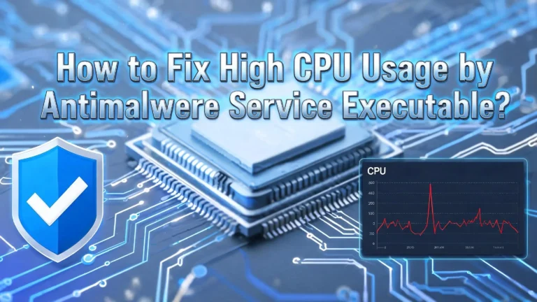 How to Fix High CPU Usage by Antimalware Service Executable?