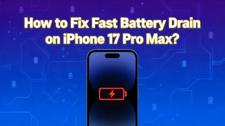 How to Fix Fast Battery Drain on iPhone 17 Pro Max?