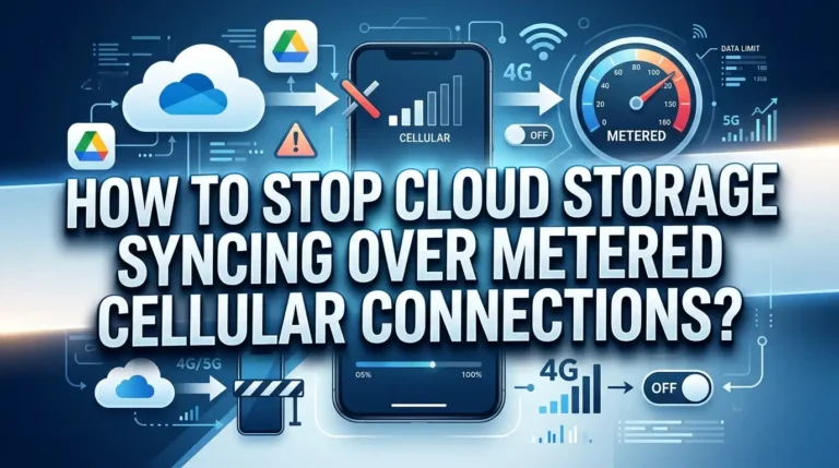 How To Stop Cloud Storage Syncing Over Metered Cellular Connections?