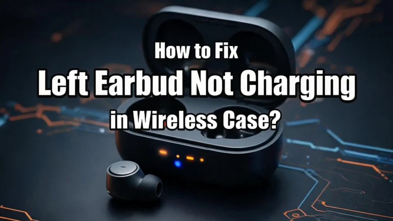 How to Fix Left Earbud Not Charging in Wireless Case?