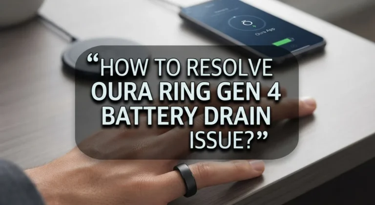 How To Resolve Oura Ring Gen 4 Battery Drain Issue?