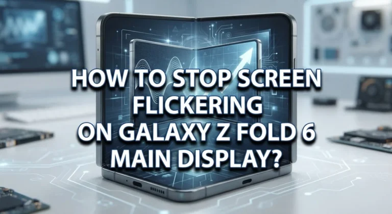 How To Stop Screen Flickering On Galaxy Z Fold 6 Main Display?