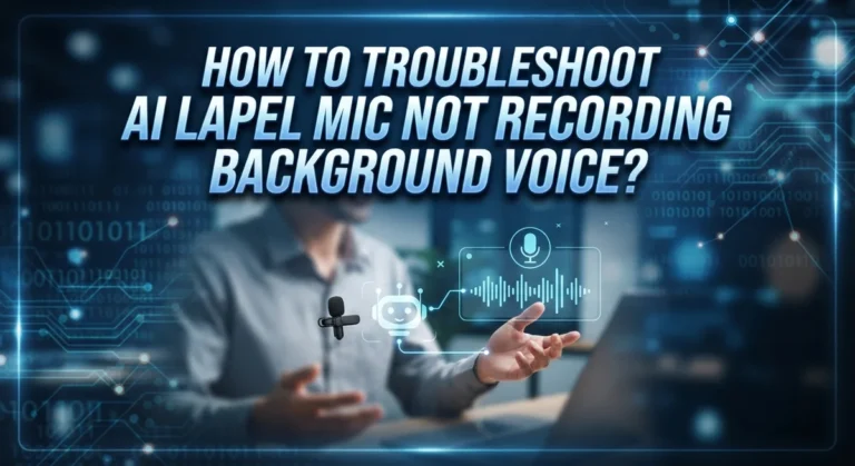 How To Troubleshoot AI Lapel Mic Not Recording Background Voice?
