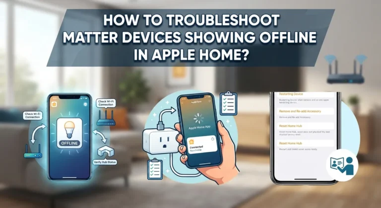 How To Troubleshoot Matter Devices Showing Offline In Apple Home?